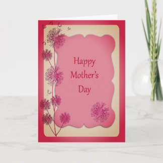 Carte Bonne fête des mères Trim rose et graines de Dande