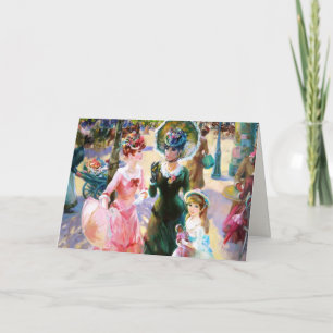 Carte Bonne fête des mères Vintage mère et filles