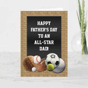 Carte Bonne Fête des pères All-Star Papa Sports Card