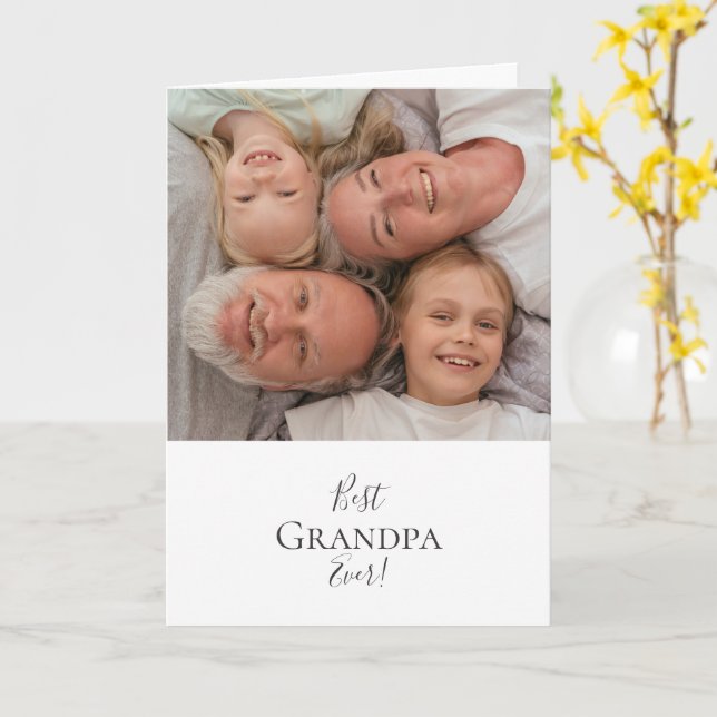 Carte Bonne Fête des pères au Meilleur Grand-Père Jamais (Fleur jaune)