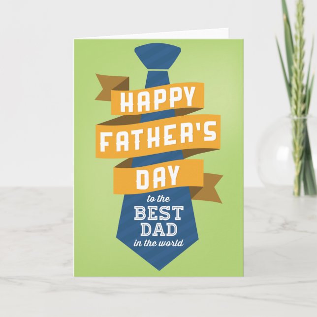 Carte Bonne Fête des pères au meilleur papa du monde (Devant)