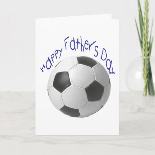 Carte Bonne Fête des pères avec l'art du football