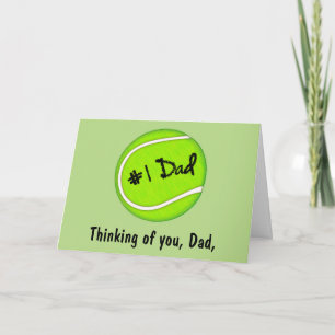 Carte Bonne Fête des pères avec Tennis Ball