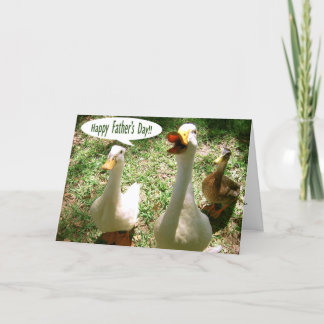 Carte Bonne Fête des pères - Canards