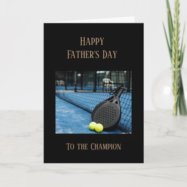Carte Bonne Fête des pères championne de tennis Sport (Devant)