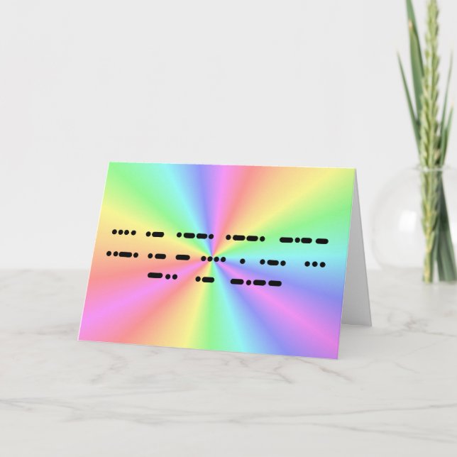Carte Bonne Fête des pères dans Morse Code Greeting Card (Devant)