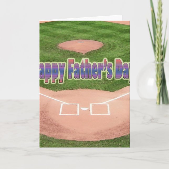 Carte Bonne Fête des pères de baseball (Devant)
