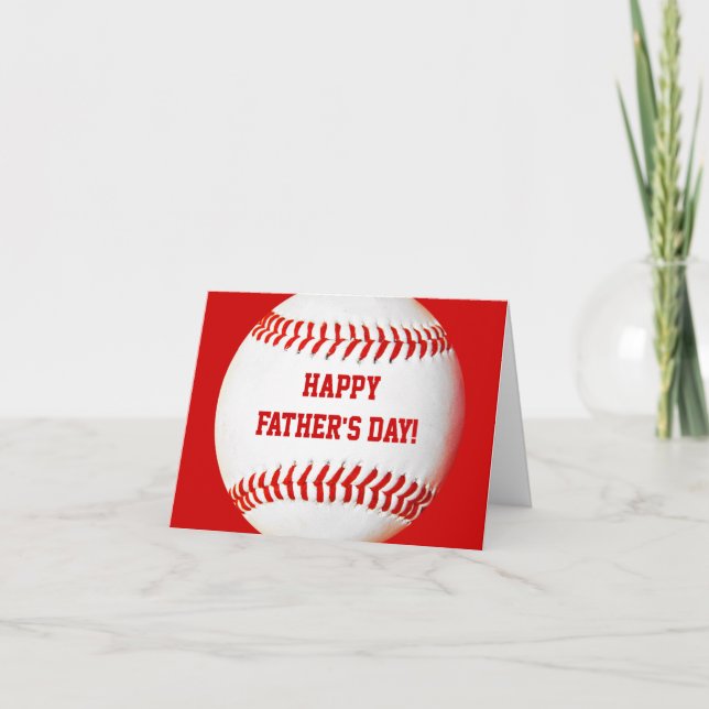 Carte Bonne Fête des pères de baseball (Devant)