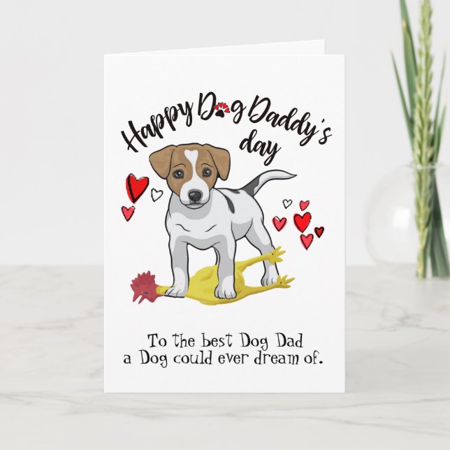 Carte Bonne Fête des pères de Jack Russell Terrier Card (Devant)