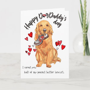 Carte Bonne Fête des pères de votre Golden Retriever