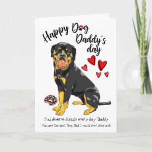 Carte Bonne Fête des pères de votre Loving Rottweiler