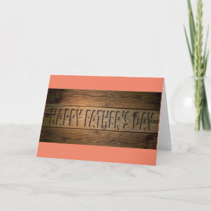 Carte Bonne Fête des pères En Bois