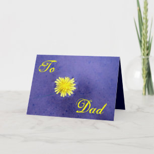 Carte Bonne Fête des pères Fleur Jaune I