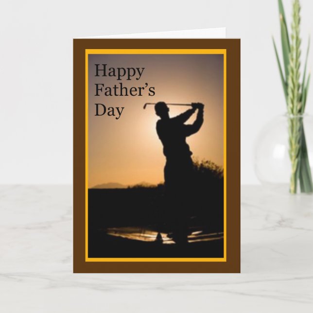 Carte Bonne Fête des pères Golf (Devant)