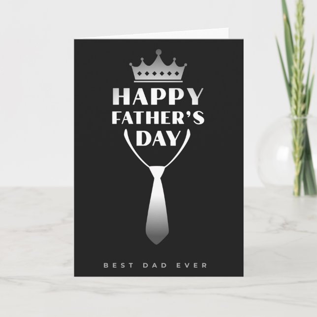 Carte Bonne Fête des pères meilleur papa jamais (Devant)