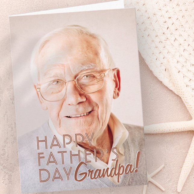 Carte Bonne Fête des pères papy ! Accueil simple et mode (Créateur téléchargé)