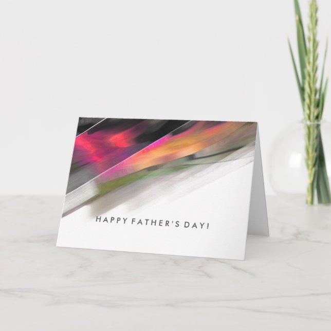 Carte Bonne Fête des pères. Peinture Abstraite (Devant)