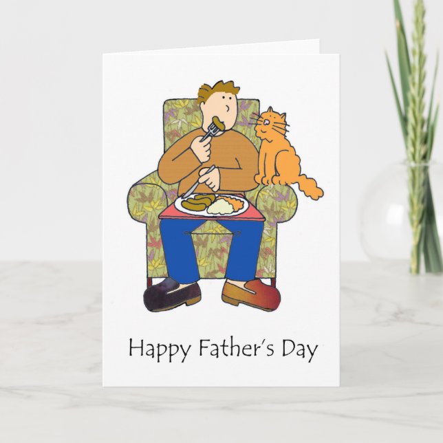Carte Bonne Fête des pères pour l'Amoureux des chats (Devant)