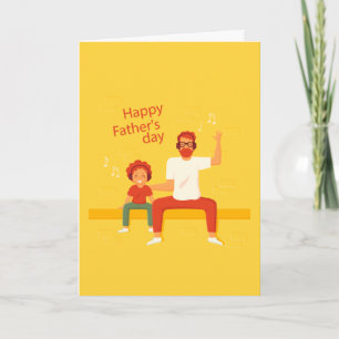 Carte Bonne Fête des pères Relaxante Music Greeting Card
