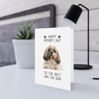Bonne Fête des pères Shih Tzu Papa Photo