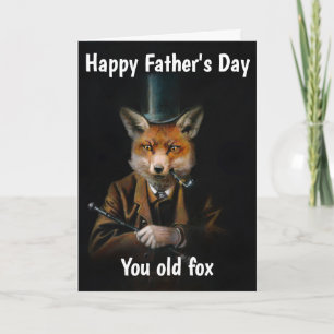 Carte Bonne Fête des pères Victorian Fox Card
