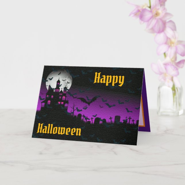 Carte Bonne fête d'Halloween (Orchidée)
