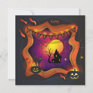 Carte Bonne fête d'Halloween "Treat or Trick"