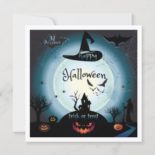 Carte Bonne fête d'Halloween "Treat or Trick"