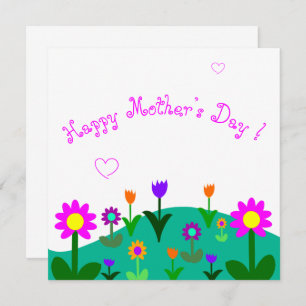 Carte Bonne fête maman sur fleurs de printemps dans la c