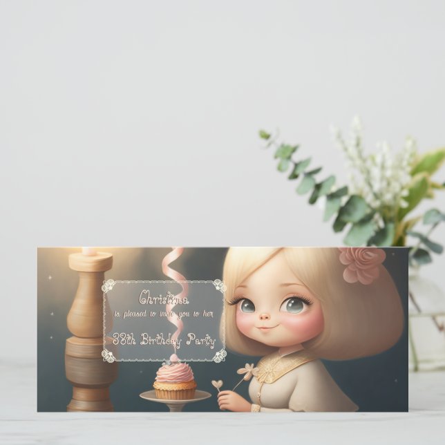 Carte Bonne fille anniversaire 01 (Debout devant)