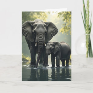 Carte Bonne fille d'anniversaire Thème Éléphant