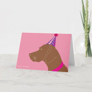 Carte Bonne Fille Vizsla anniversaire