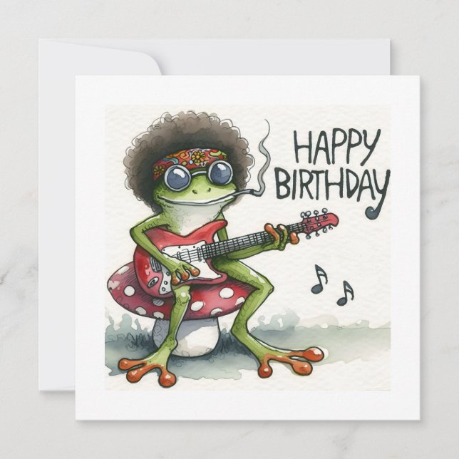 Carte Bonne Guitare électrique d'anniversaire (Devant)