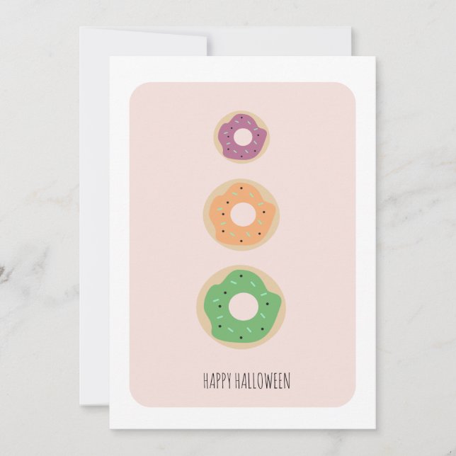 Carte Bonne Halloween Trois Donuts Sprinkles Card (Devant)