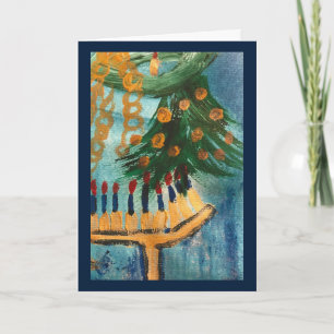Carte Bonne Hanoukka et Noël