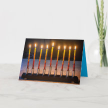 Bonne Hanoukka Menorah Miracle Card