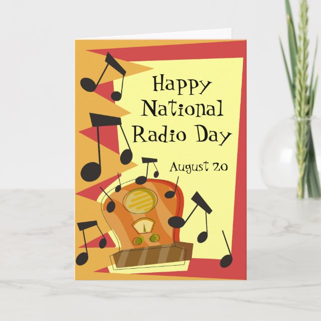 Carte Bonne Journée nationale de la radio, 20 août (Devant)