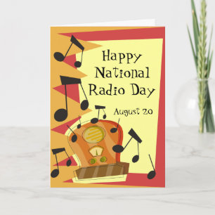 Carte Bonne Journée nationale de la radio, 20 août