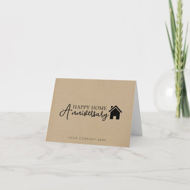 Carte Bonne maison Anniversaire Immobilier (Devant)