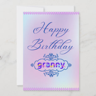 Carte BONNE mamie d'anniversaire (grand-mère)
