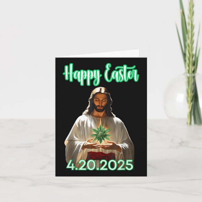 Carte Bonne mauvaise herbe de Pâques Jésus de Pâques 202 (Devant)