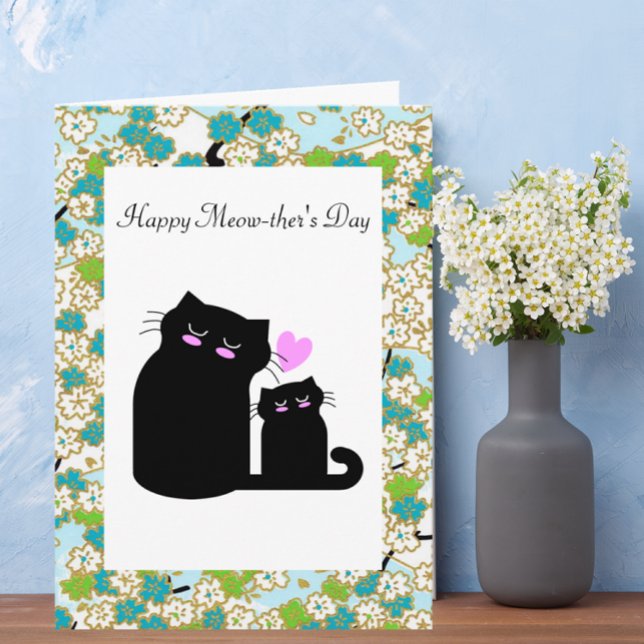 Carte Bonne Meow-ther's Day Custom Mother's Day Card (Créateur téléchargé)