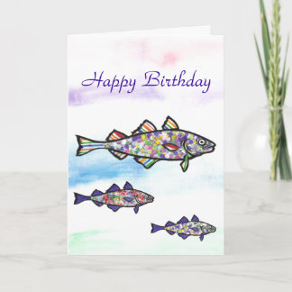 Carte Bonne morue d'anniversaire