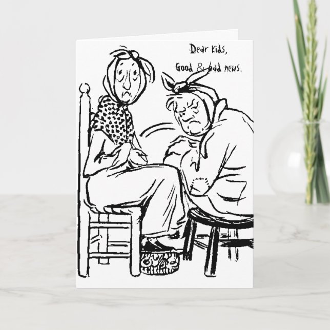 Carte Bonne nouvelle et mauvaise nouvelle.. (Devant)