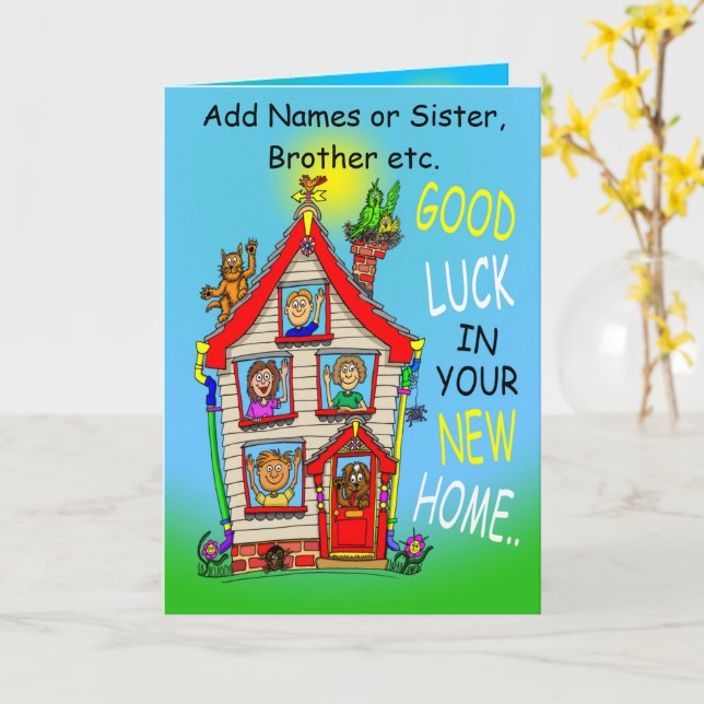 Carte Bonne nouvelle maison (Fleur jaune)