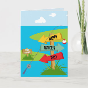 Carte Bonne pêche à la Fête des pères