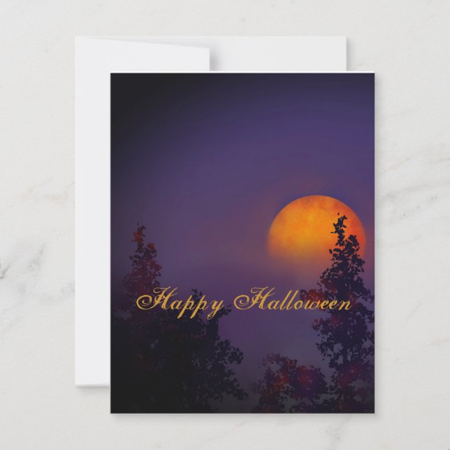 Carte Bonne Pleine lune Halloween (Devant)