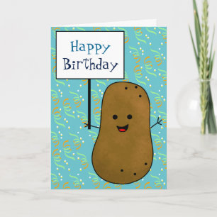 Carte Bonne pomme de terre d'anniversaire