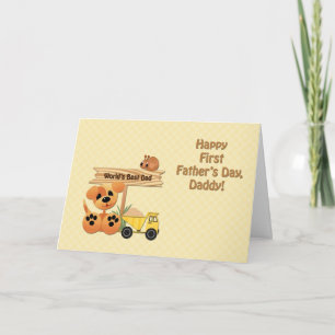Carte Bonne première Fête des pères, Jouets