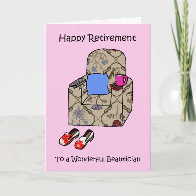 Carte Bonne retraite à Beauticien (Devant)